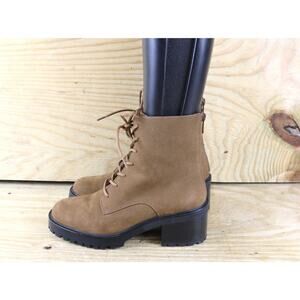 Madewell Boots 7.5 Brown Leather The Bradely Lugsole Lace Up Combat Ankle Shoes